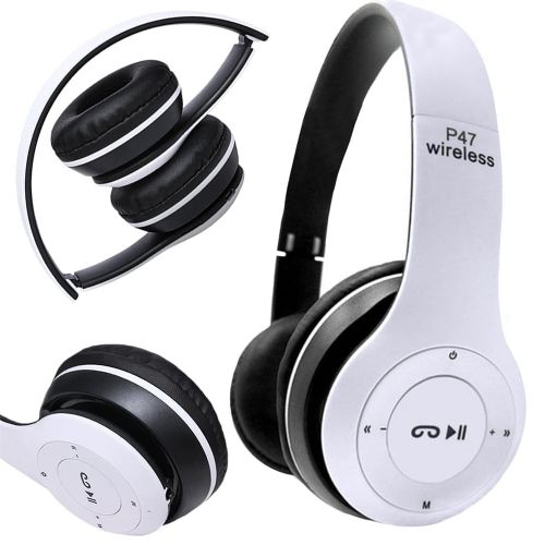 Bluetooth wireless headphones Verk FM SD MP3 + microphone, white