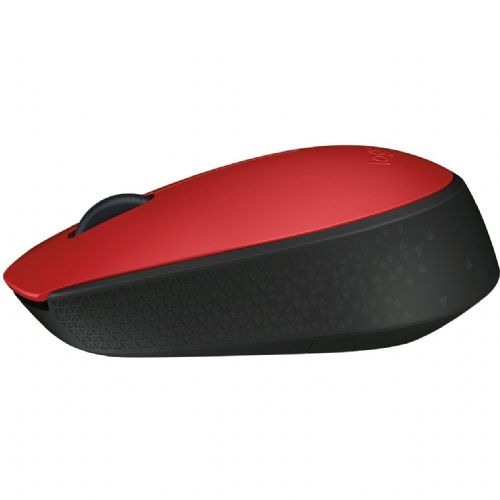 Brezžična miška Logitech M171 (rdeča, 3 gumbi, za levičarje in desničarje, združljiva z računalniki PC/Mac)