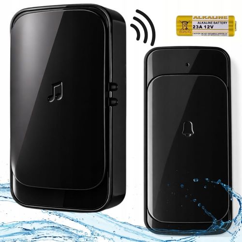 Wireless LED electronic doorbell 38 melodies up to 300m black