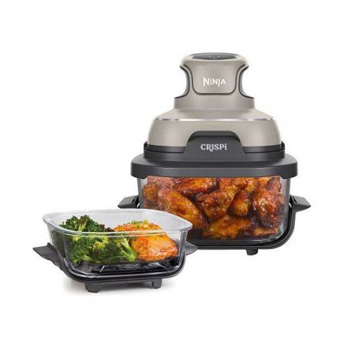 Ninja CRISPi Glass Air Fryer, 4-in-1, 1700 W, 2 bowls (1.4 l + 3.8 l), digital display