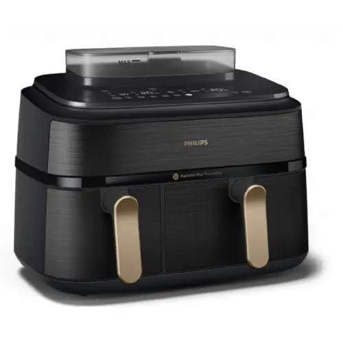 Philips Air Fryer Double Hot Air Fryer 2750 W, Steam Function, Double Basket 6+3 L, LED Display, Stainless Steel