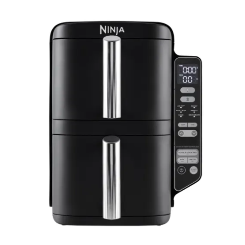 Cvrtnik Ninja Double Stack SL300EU, 2470 W, 2 košari za 3,8 l, črn
