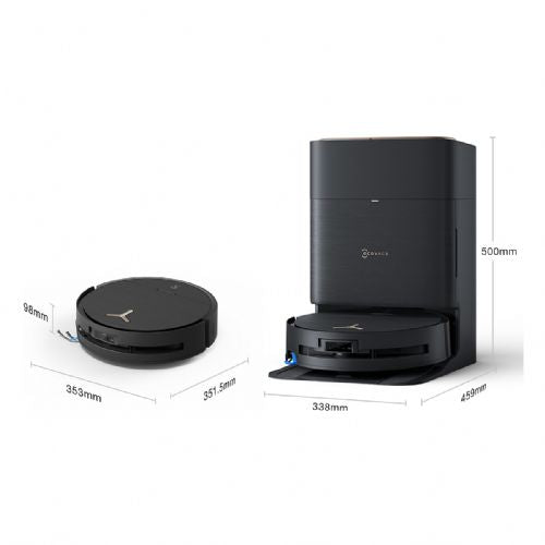 Robotski sesalnik Ecovacs Deebot X9 PRO OMNI črn, 16600 Pa, mokro brisanje, AIVI 3D, samodejno praznjenje