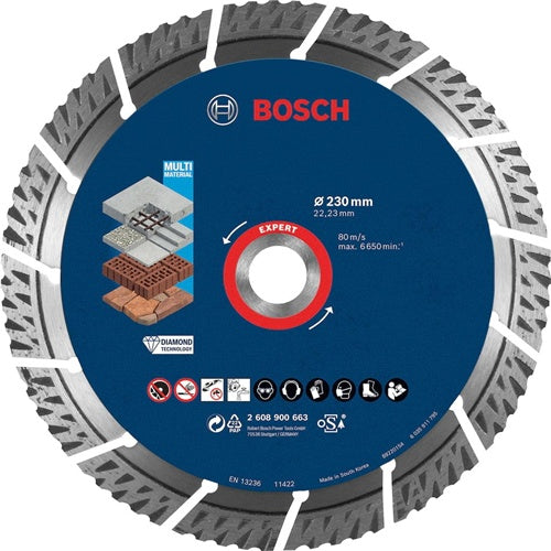 Bosch Expert MultiMaterial diamond cutting disc, Ø 230 mm (bore 22.23 mm)