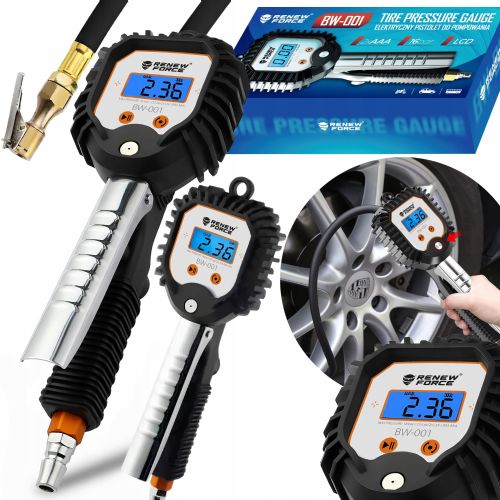 Digital LCD pneumatic tire inflator gun 18bar