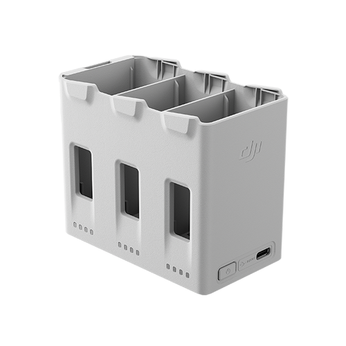 DJI Lito 1 Two-Way Charging Hub, bidirectional, for 3 batteries, USB-C PD, white