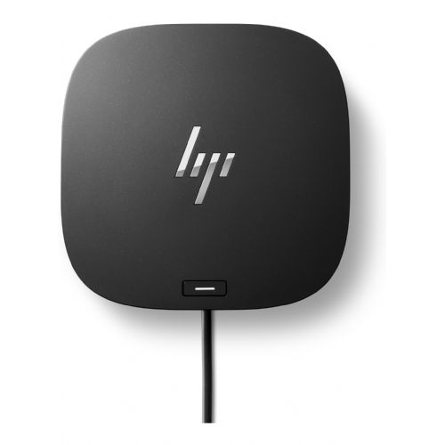 Docking station per laptop HP G5 con USB-C, Power Delivery da 100 W, 1x HDMI, 2x DisplayPort, 4x USB-A e Gigabit Ethernet.