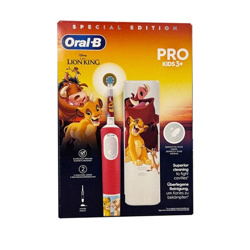 Električna zobna ščetka  Oral-B Vitality Pro 103 Kids Lion King (večbarvna, s potovalnim etuijem)