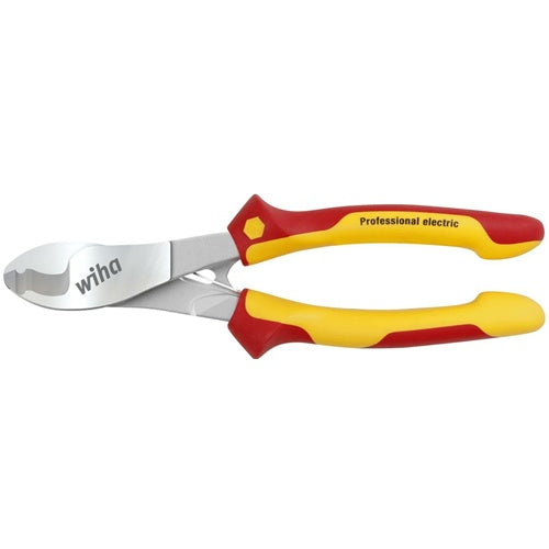Wiha Professional electric cable cutter, 180 mm (red/yellow, with on/off spring)