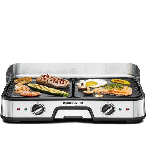 Rommelsbacher BBQ 2025 Elektrogrill (schwarz/Edelstahl, 2000 W)