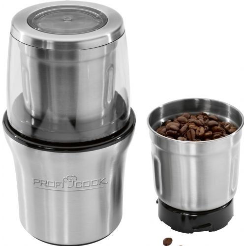 Electric coffee grinder ProfiCook PC-KSW 1021 N, 200 W, also for spices / nuts, stainless steel