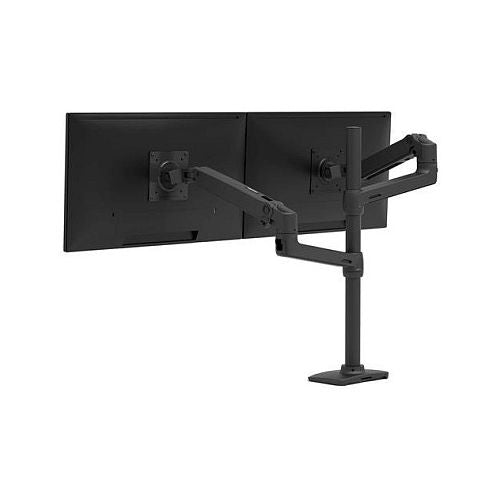 Ergotron LX - Mounting kit (dual arm, high column) - for 2 LCD monitors - matte black - screen size: up to 101.6 cm (up to 40 inches)