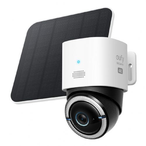 Varnostna kamera Eufy S330 4K, 360° panoramski pogled, nočni vid, Wi-Fi/4G, baterijsko napajanje, sončna celica
