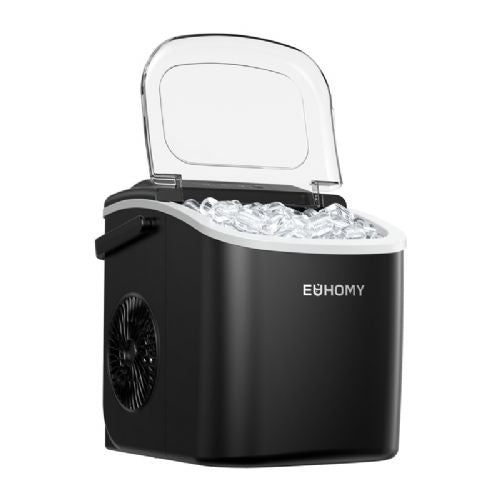 Ledomat Euhomy IM001 1,2 l 12 kg črn, hitra izdelava ledu, kompaktne dimenzije, samodejno čiščenje, LED zaslon