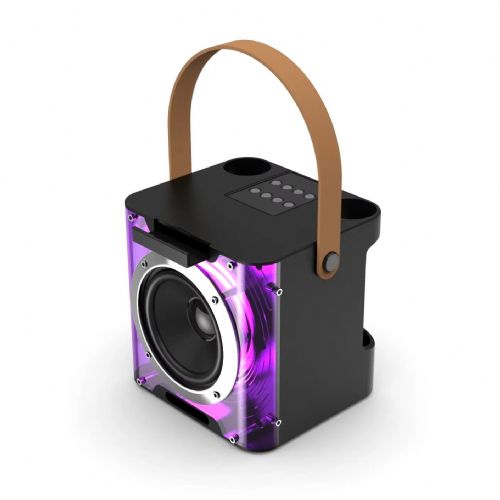 Zvočnik EXTRALINK LIFESTYLE BOX KARAOKE  ČRN DVOJNI MIKROFON