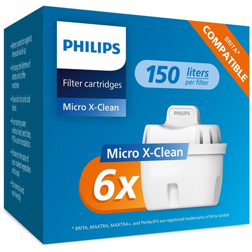 Philips AWP212/31 Micro X clean jug filters for AWP2933 jugs, 6 pieces