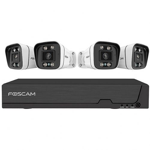 FOSCAM FNA108E-B4-2T komplet nadzornih kamer 4 kamere s snemalnikom bel