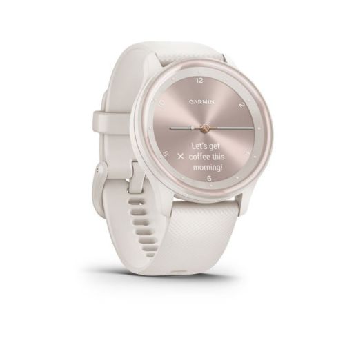 Garmin Vivomove Sport Smartwatch, Ivory/Rose Gold