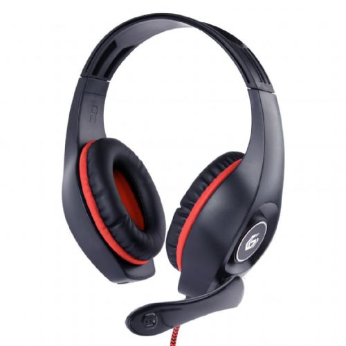 Gaming headset with microphone Gembird GHS-05-R, red/black