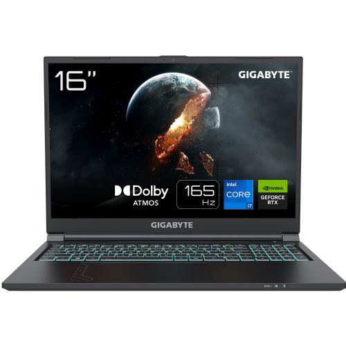 Prenosnik Gigabyte G6 KF-73DE854KH i7-13700H/16GB/SSD 1TB NVMe/40,6 cm (16") FHD+/RTX4060/DE/Win11Home, črna