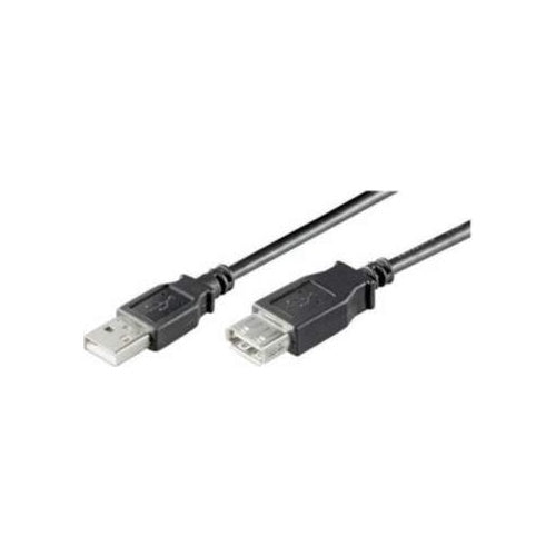 Goobay USB 2.0 data transfer extension cable, USB-A male to USB-A female (black, 5 meters)