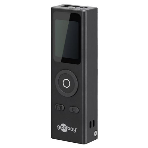 Laser distance meter Goobay battery compact Li-ion USB-C fast charging high accuracy multi-function