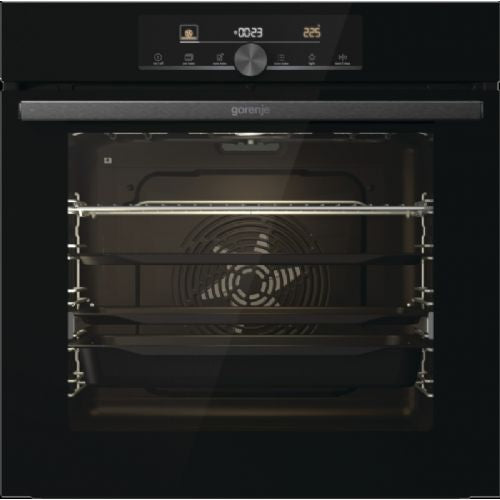 Vgradna pečica Gorenje BPS6747A06BG, 77 l, piroliza, Pizza funkcija 300 °C, BakeSensor, energijski razred A+, črne barve