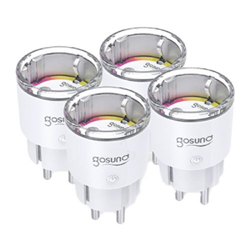 Pametna vtičnica Gosund EP2-Z ZigBee 10A, paket štirih, daljinsko upravljanje, merjenje porabe, urniki, glasovno upravljanje, bela
