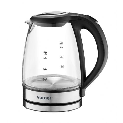 Glass water kettle VORNER VKE-0510, 2200 W, 1.7 L