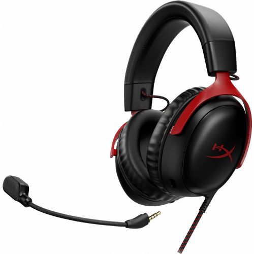 HP HyperX Cloud III Gaming Headset/7.1 Sound/DTS Headphone:X/Spatial Sound/Over-Ear - schwarz/rot