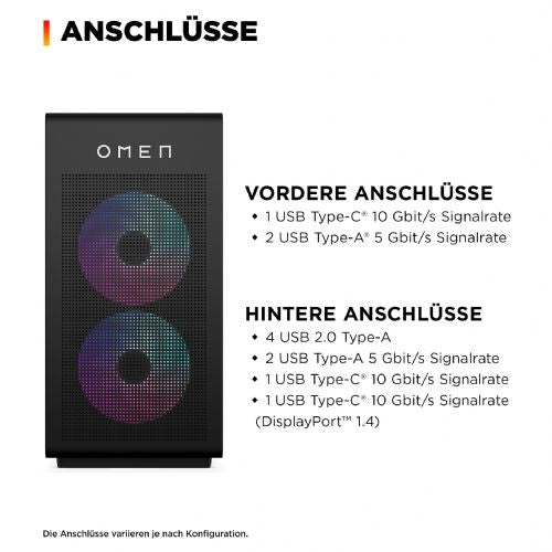 Namizni računalnik HP OMEN GT16-1171ng AMD Ryzen 7 9800X3D, 32GB DDR5, 2TB SSD, RTX 5070 Ti, Windows 11 Home