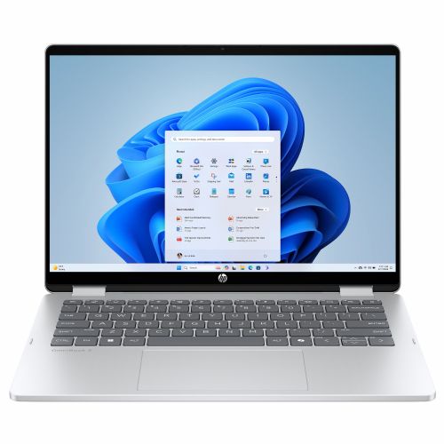 Prenosni računalnik HP OmniBook 5 Flip Intel Core 5 120U, 35,6cm (14") 2K IPS na dotik, 16GB RAM, 512GB SSD, DE, W11Home, srebrna