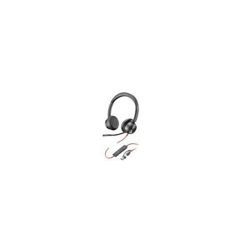 HP Poly Blackwire 8225 Stereo Microsoft Teams Certified USB-C Headset +USB-C/A Adapter