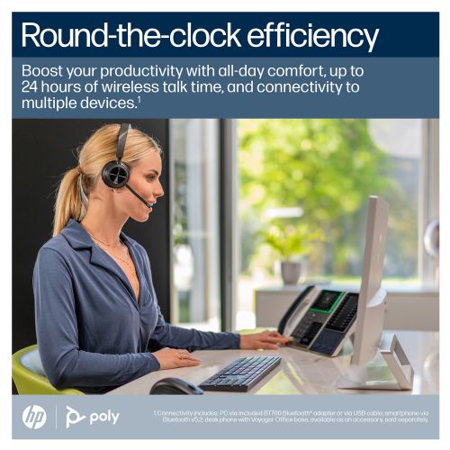HP Poly BT Voyager 4310 UC Mono USB-C Teams-Headset mit Ständer