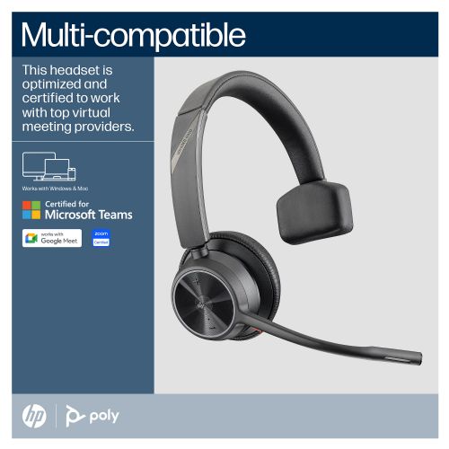 HP Poly BT Voyager 4310 UC Mono USB-C Teams-Headset mit Ständer