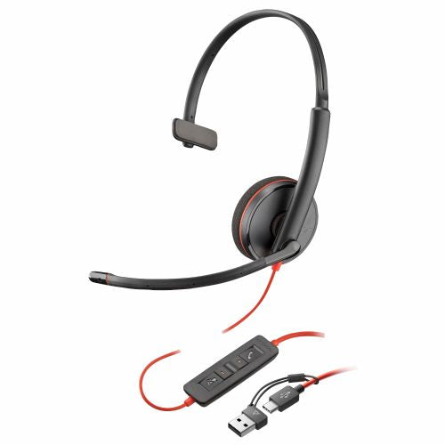 Auricolare HP Poly Blackwire C3215 Mono USB-C/A e 3,5 mm (alla rinfusa)