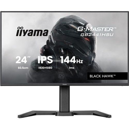 Iiyama G-Master GB2441HSU-B1 monitor Black Hawk (60,5 cm (23,8"), črne barve, FullHD, IPS, HDMI, DP, FreeSync, USB vozlišče, nastavitev višine, 144Hz plošča)
