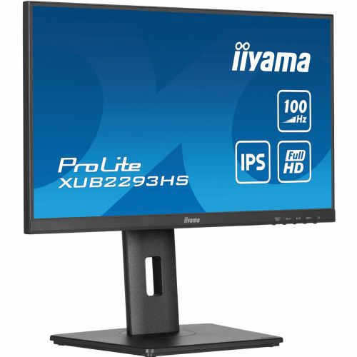 Monitor iiyama ProLite XUB2293HS-B6 54,6 cm (21,5"), 1920x1080 (FHD), IPS, 300cd/m2, 16:9 1ms 100Hz HDMI DP zvočnik Pivot Black