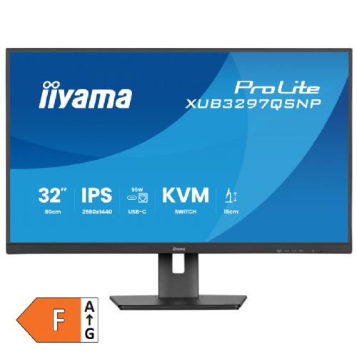 Monitor IIYAMA ProLite XUB3297QSNP-B1 80cm (32") WQHD 2K IPS HDMI/DP/USB-C LAN KVM zvočniki