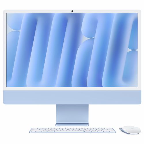 AiO-Computer Apple iMAC 24 Apple M4 8/8/16/16GB/SSD 256GB NVMe/59,7 cm (23,5 Zoll) 4,5K UHD 500 Threads/DE/MacOS, blau