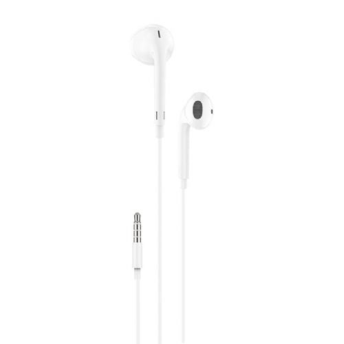 In-ear slušalke, žične Foneng T34, mini jack 3,5 mm, daljinski upravljalnik (bel)