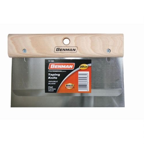 Stainless steel trowel 300mm reinforced blade - wooden handle