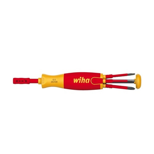 Wiha screwdriver with LiftUp bit magazine electric (red/yellow, 7 pieces)