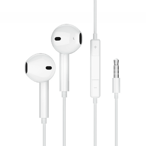 Jellico EP2A headphones with 3.5 mm plug and microphone, white