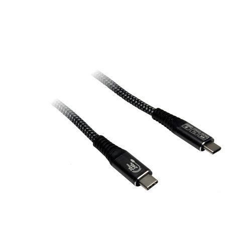 Inter-Tech USB 3.2 Gen2x2 podatkovni kabel, USB-C utikač > USB-C utikač (crni, 3 metra, PD 3.1, punjenje do 240 W, sa zaštitnom navlakom)