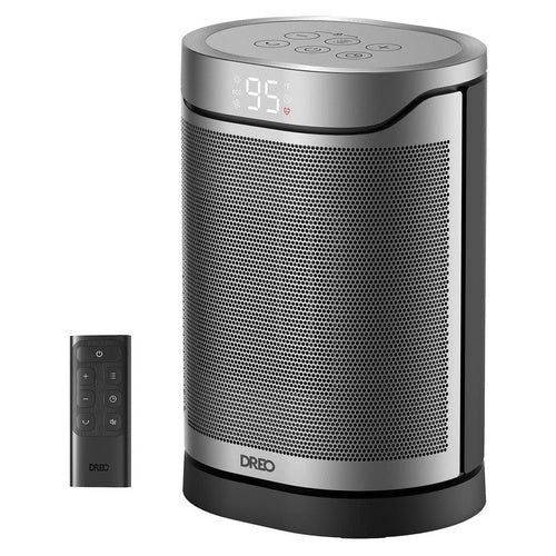 Dreo 318 heater, remote control, adjustable thermostat, 1,500 W, for up to 20 m², 3 heating levels