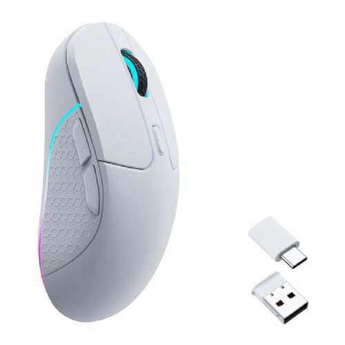 Brezžična igralna miška Keychron M3 RGB 1000Hz (bela) [M3-A3].