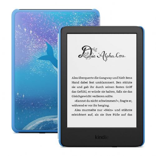Amazon Kindle Kids Edition, 16 GB E-Reader, 6-Zoll-E-Ink-Bildschirm, WLAN, Kinderhülle, Weltraumwal Design