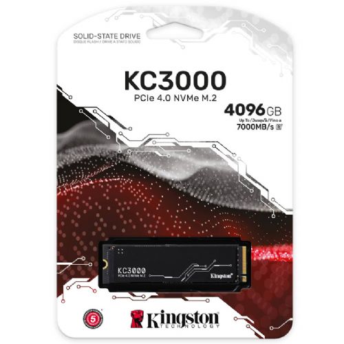 Integriertes SSD-Laufwerk KINGSTON KC3000 4TB M.2 PCIe NVMe (SKC3000D/4096G) SSD