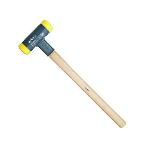 Wiha soft-surface hammer Ø60 mm, hickory wood, length 420 mm, for repairs and assembly
